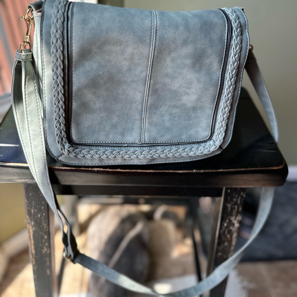 Green satchel purse